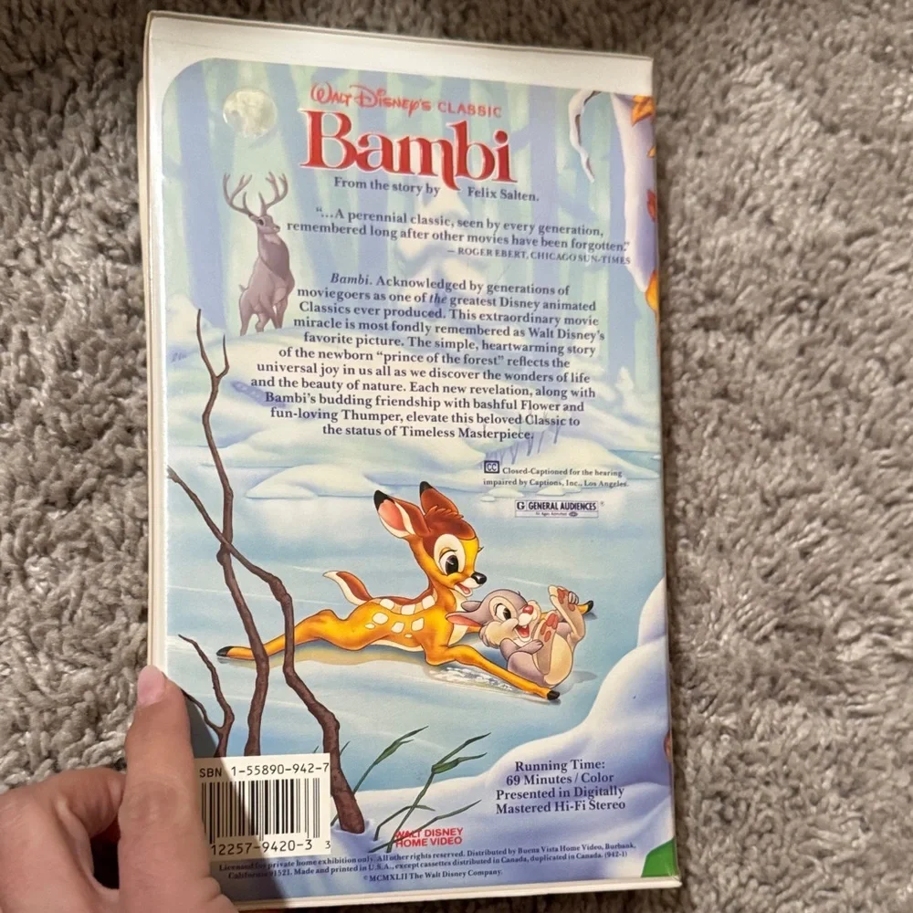 Walt Disney's Classic Bambi VHS black diamond